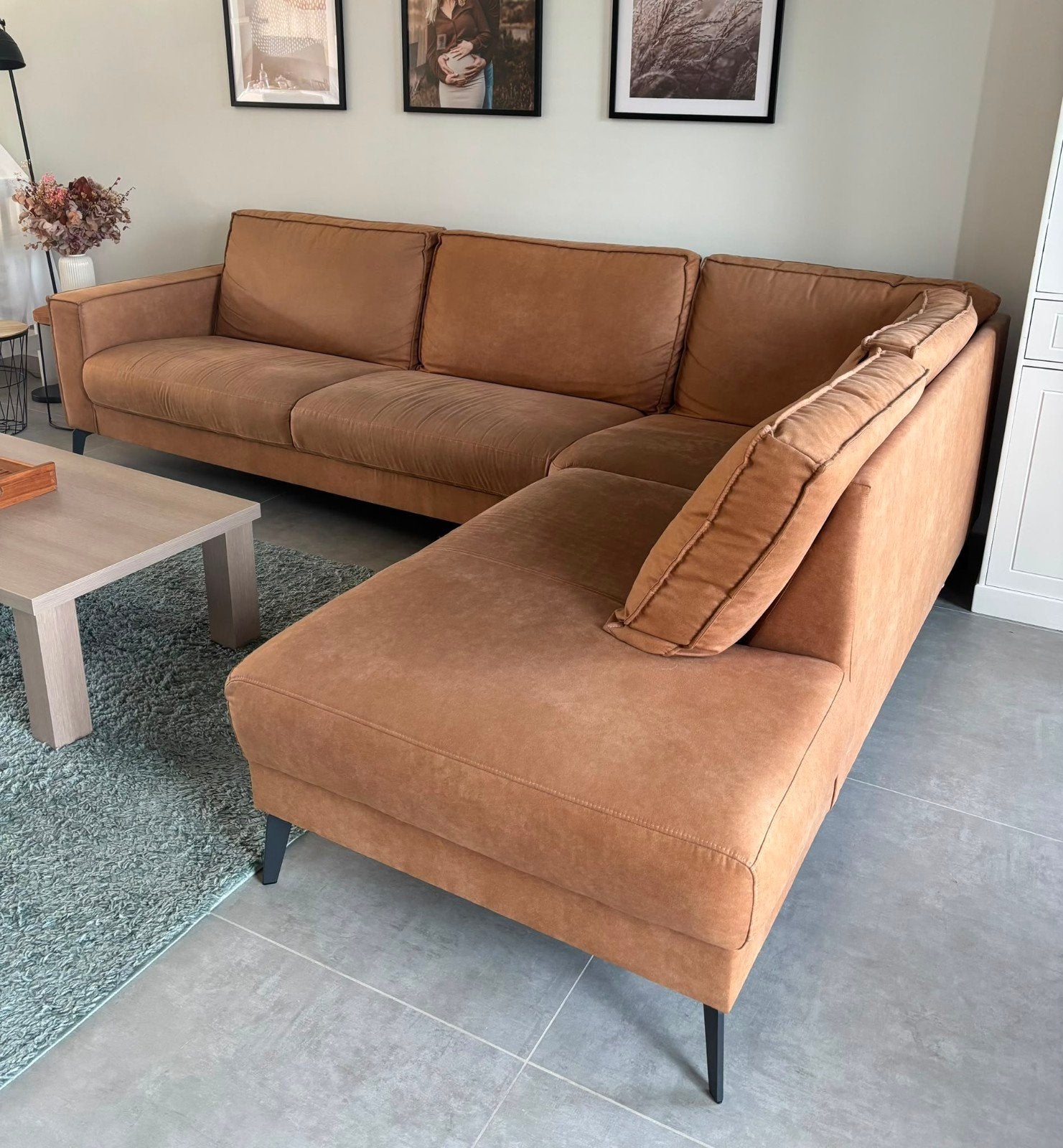 Moderne zetel - camel kleur:
zeer goed onderhouden, Huis en Inrichting, Zetels | Complete zithoeken, Ophalen