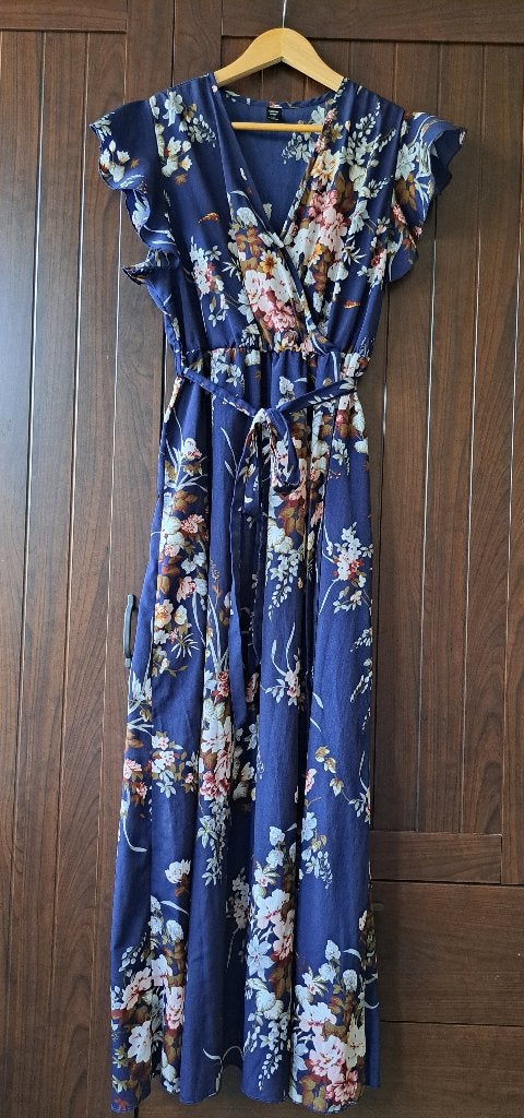 Lange jurk in maat XL, Vêtements | Femmes, Robes, Taille 46/48 (XL) ou plus grande, Porté, Shein Curve, Bleu