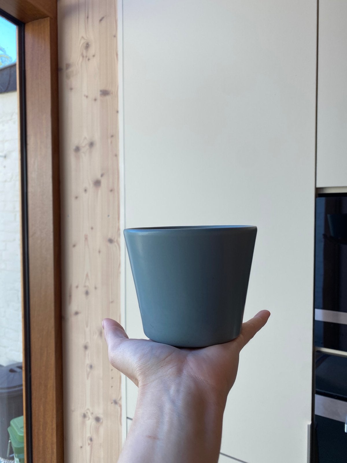 Bloempot binnen  blauw, Ophalen, Zo goed als nieuw