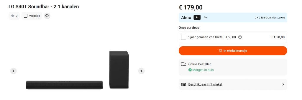 LG Soundbar, Ophalen of Verzenden, Bluetooth, Zo goed als nieuw