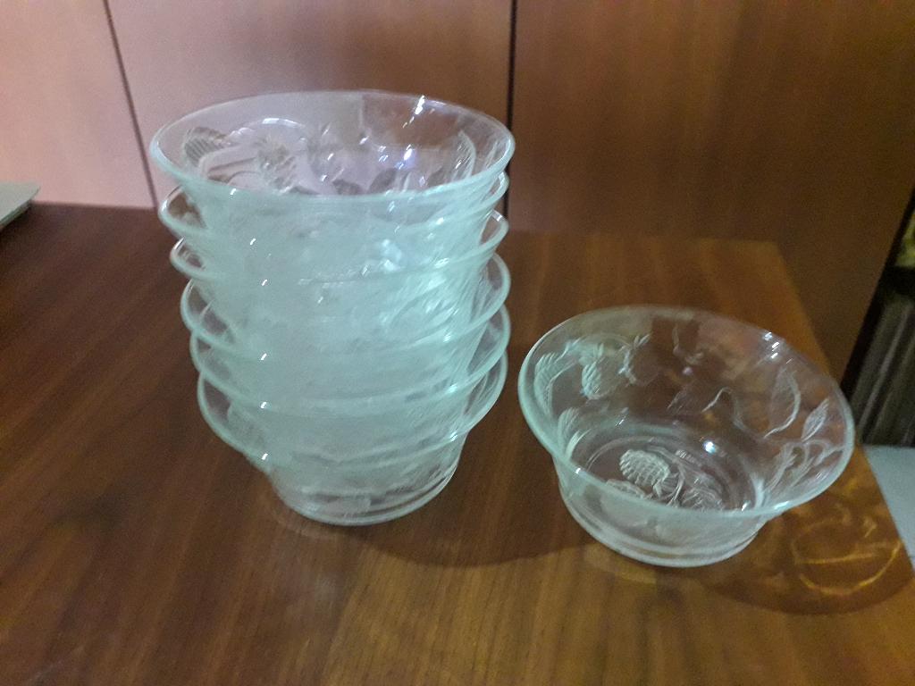 glazen kommetjes, Rond, Comme neuf, Verre, Enlèvement