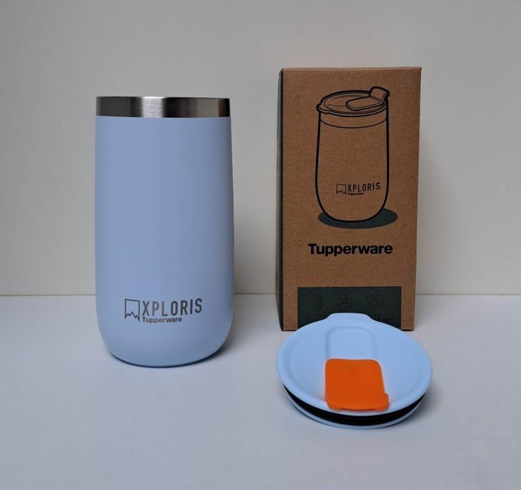 Tupperware™ « Gobelet Iso Go Xploris » 350 ml - bleu clair, Envoi, Neuf, Bleu, Récipient ou Bol
