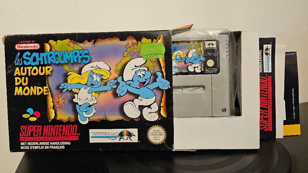 Super NES les Schtroumpfs atour de monde, Ophalen of Verzenden, Zo goed als nieuw