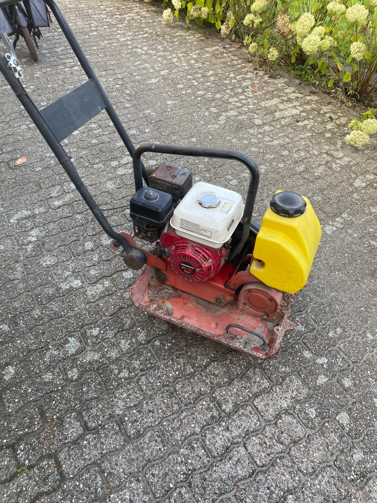Trilplaat met Honda motor, Ophalen, Gebruikt