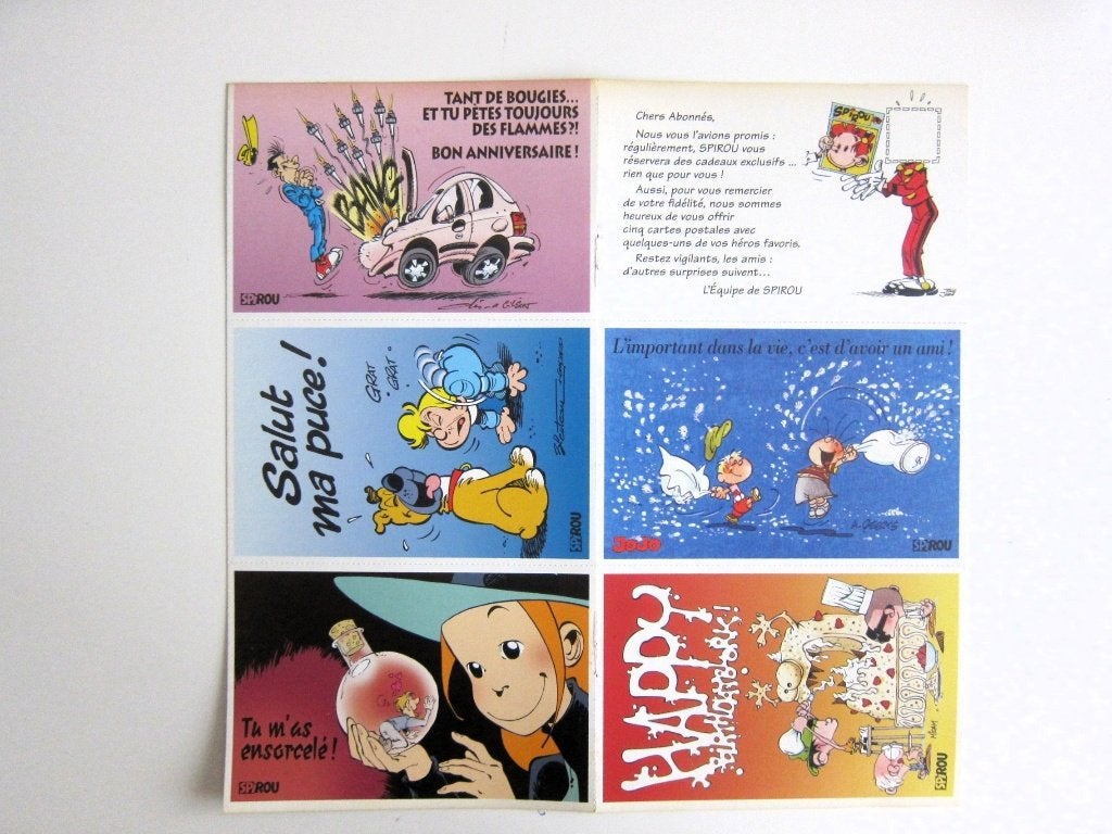 6 cartes postales supplément du Spirou 3108 (1997), Plusieurs BD, Enlèvement ou Envoi, Comme neuf, Divers auteurs