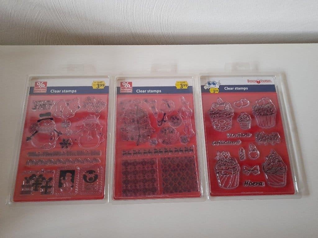 Knutselen - 3 x set clear stamps - nieuw en ongebruikt!, Overige typen, Nieuw, Ophalen of Verzenden, Rubber