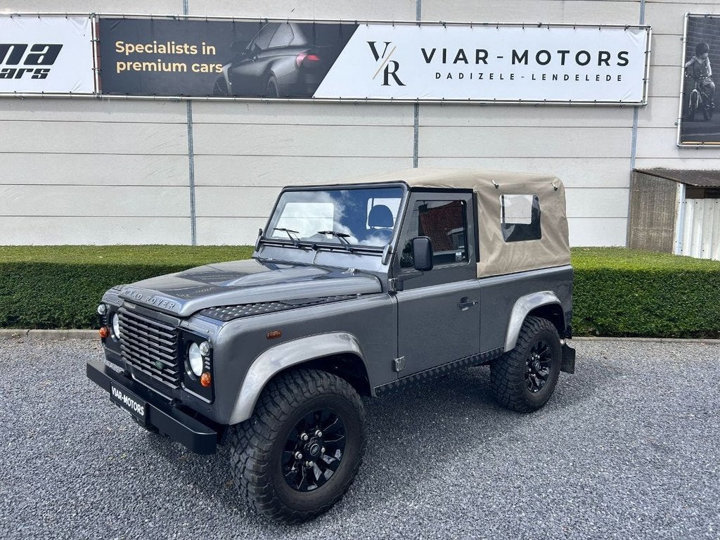 Land Rover Defender 90 E Soft Top-EERSTE EIGENAAR-lichte vra, Autos, Land Rover, Entreprise, 2 places, Noir