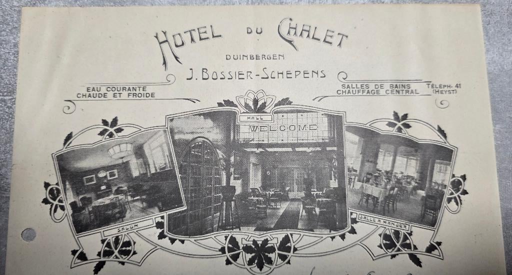 1930+Knokke+Duinbergen+Bossier+Sheppens+Chalthotel, Verzamelen, Ophalen of Verzenden, 1920 tot 1940, Ongelopen, West-Vlaanderen
