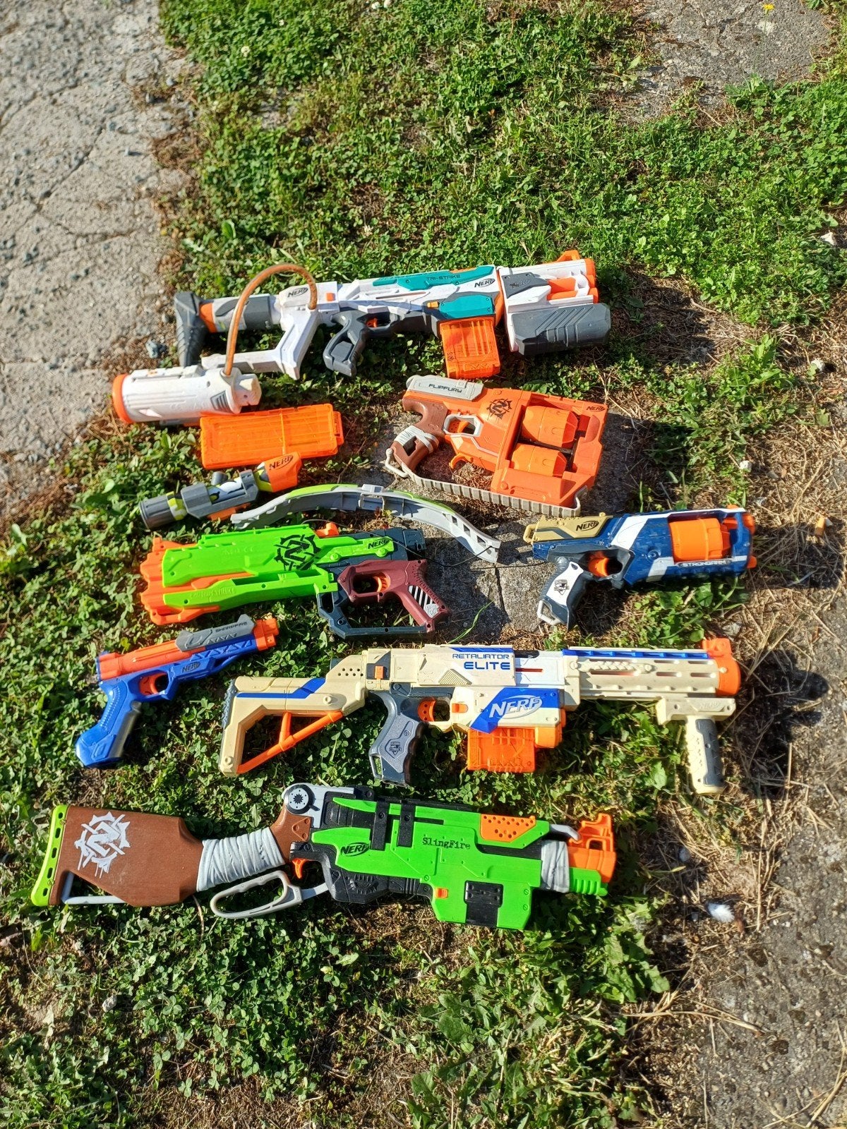 lot nerf geweren, Ophalen, Gebruikt