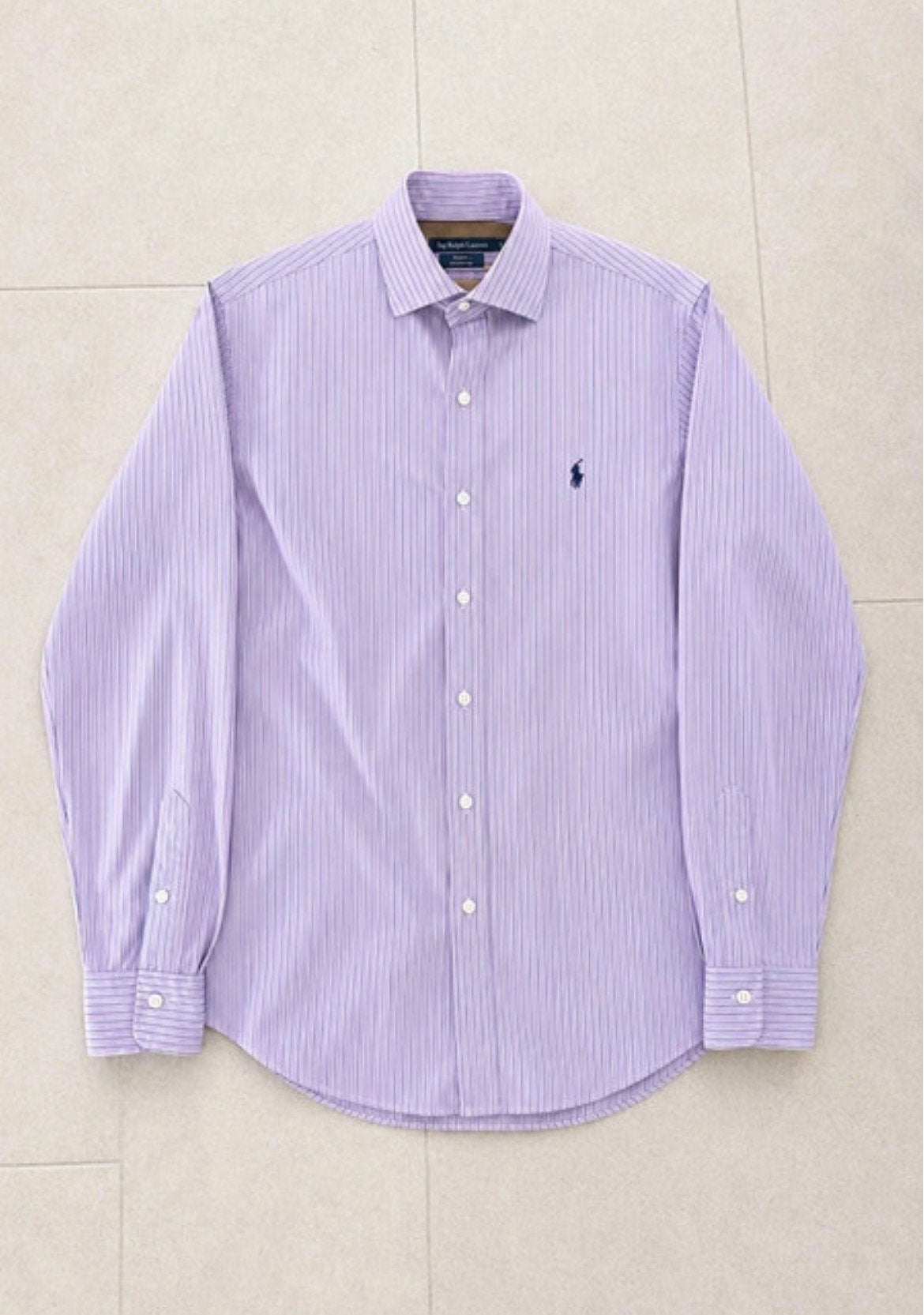 Polo Ralph Lauren gestreept overhemd – maat 15½, Ophalen of Verzenden, Nieuw, Roze, Halswijdte 39/40 (M)