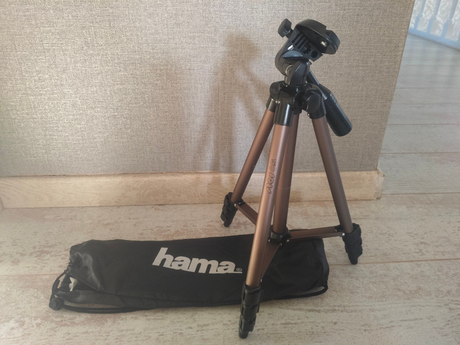 Hama Star 05 statief met draagtas, Audio, Tv en Foto, Fotografie | Statieven en Balhoofden, Ophalen, Statiefkop, Hama