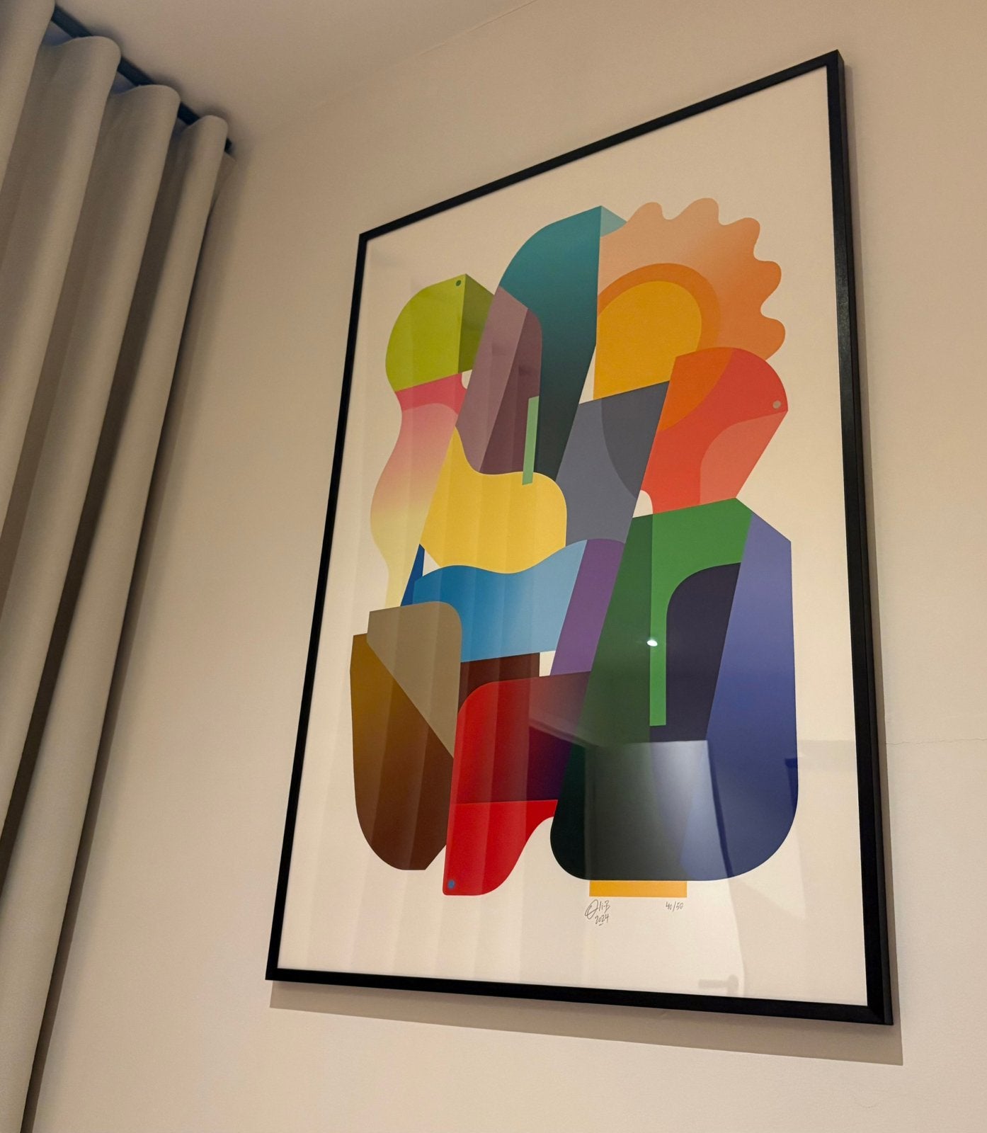Genummerde lithografie van Olli-B, Antiek en Kunst, Ophalen of Verzenden, Lithografie