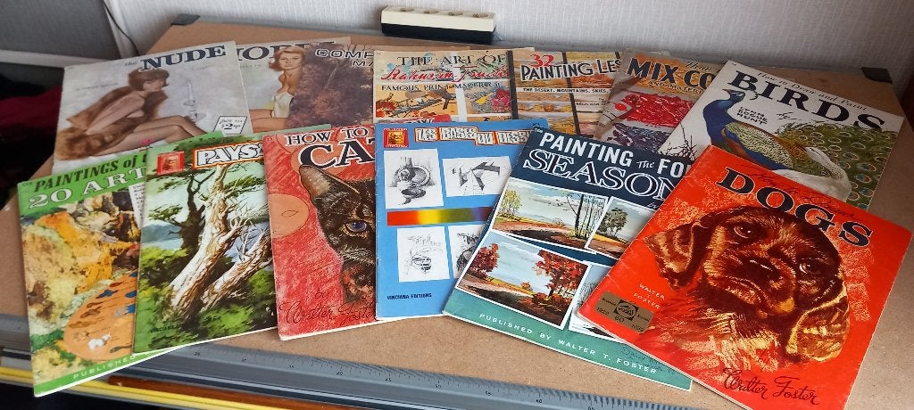 Encore 11 enseignes vintage - livres de peinture de W.F., Enlèvement, Utilisé, Livre ou Guide