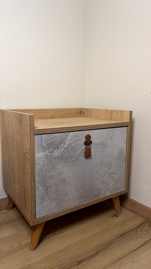 table de chevet, Maison & Meubles, Enlèvement, Comme neuf, Bois, Moins de 55 cm