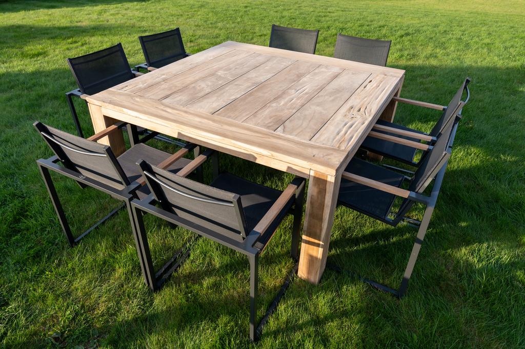 Table de jardin en teck, Tuin en Terras, Ophalen, Zo goed als nieuw