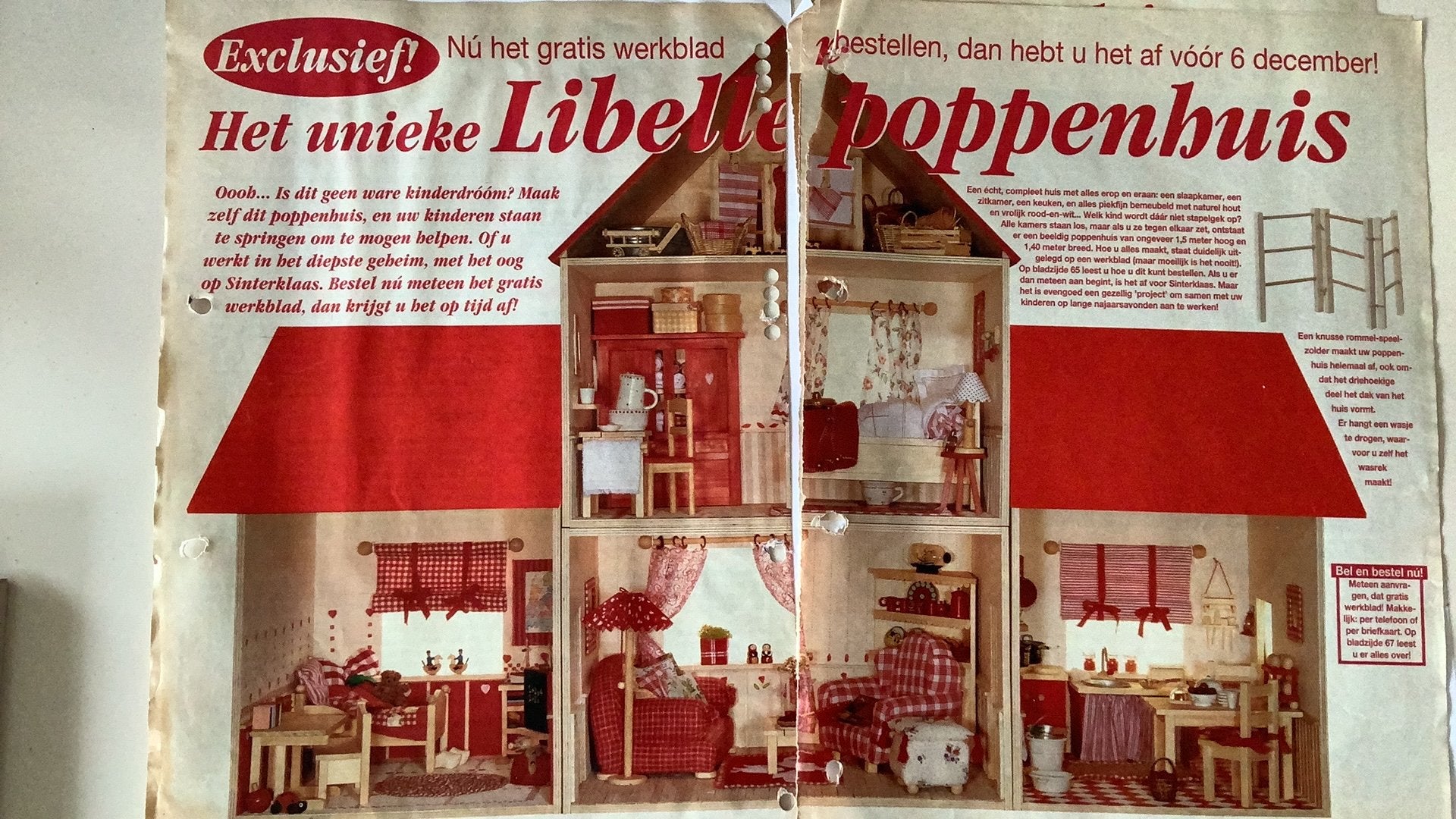 Poppenhuis plan libelle 1992, Verzamelen, Ophalen of Verzenden, Gebruikt, Poppenhuis