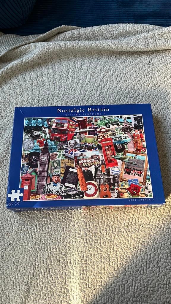 Nostalgic Britain Puzzel 1000 stukjes (compleet), Hobby en Vrije tijd, Denksport en Puzzels, Ophalen, 500 t/m 1500 stukjes, Zo goed als nieuw