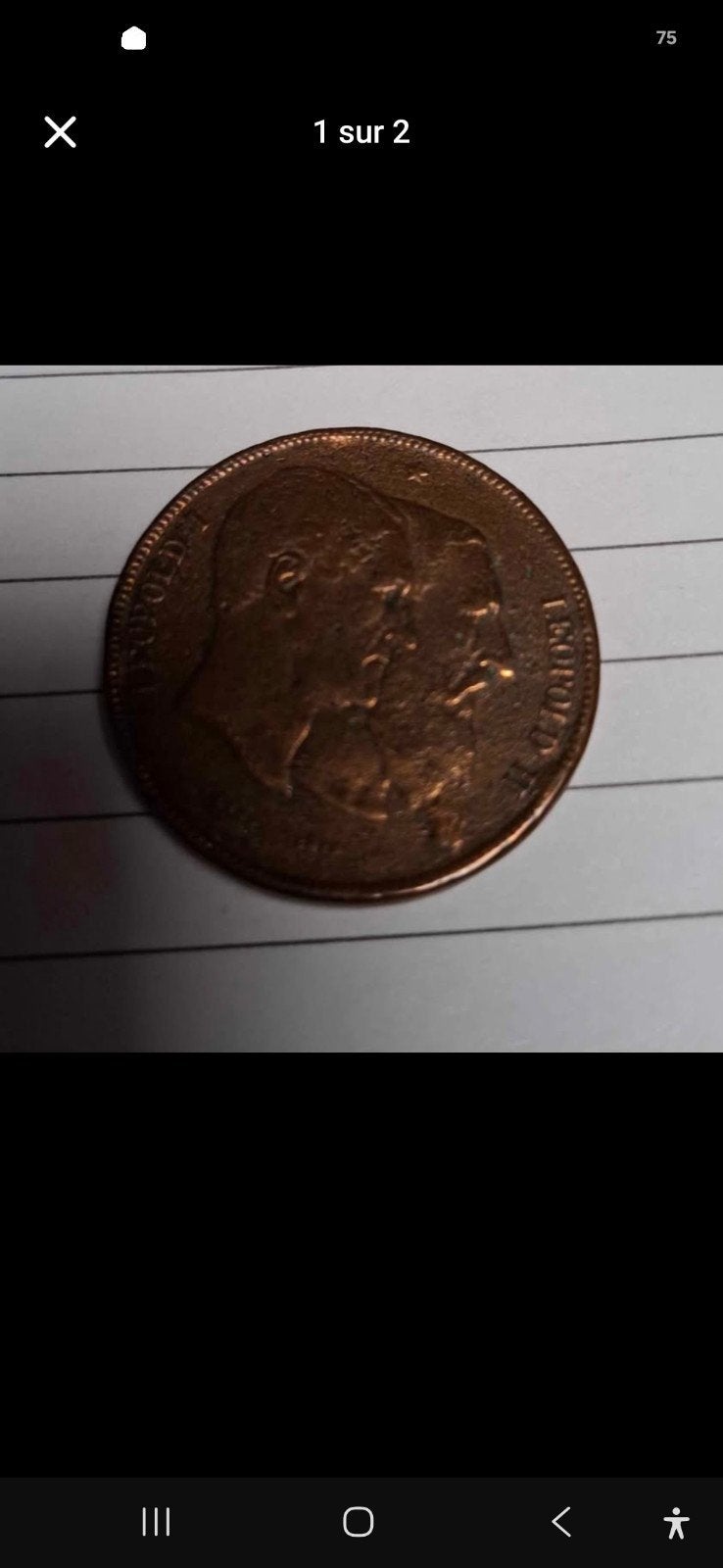 une piece de collection en bronze de 1830, Enlèvement