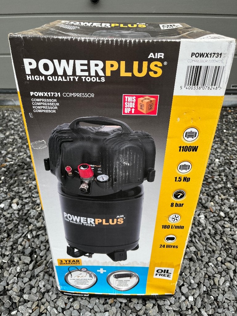 1100W compressor, 24 liter, 8 bar NIEUW!, Doe-het-zelf en Bouw, Minder dan 25 liter, Ophalen, Nieuw, 6 tot 10 bar