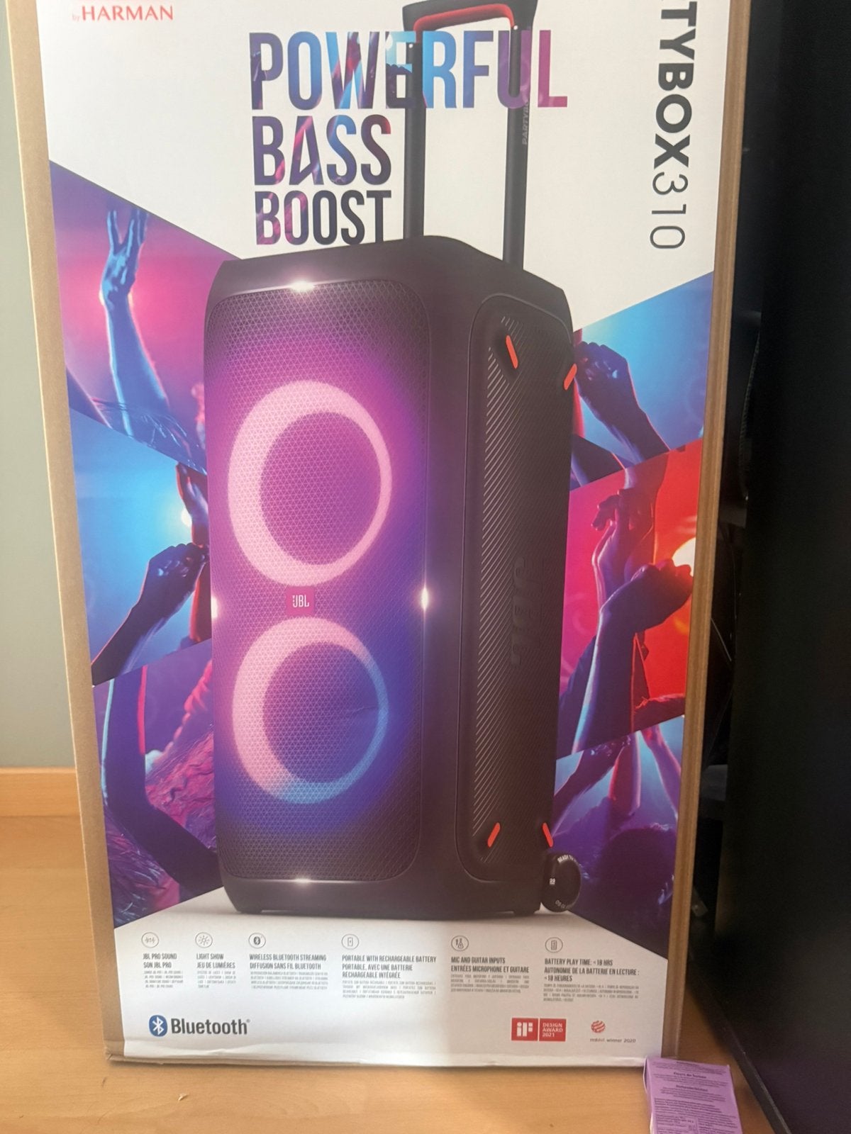 Jbl partybox 310 nieuw, TV, Hi-fi & Vidéo, Enceintes, JBL, Enceinte de fête, Reconditionné, Résistant à la poussière