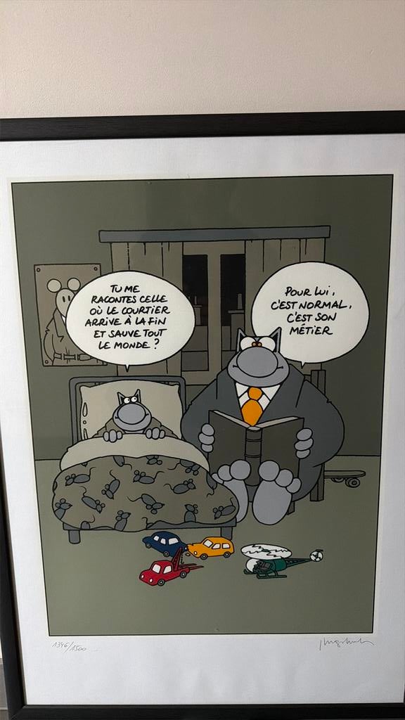 Signé Philippe Geluck « Le Chat », Antiquités & Art, Enlèvement
