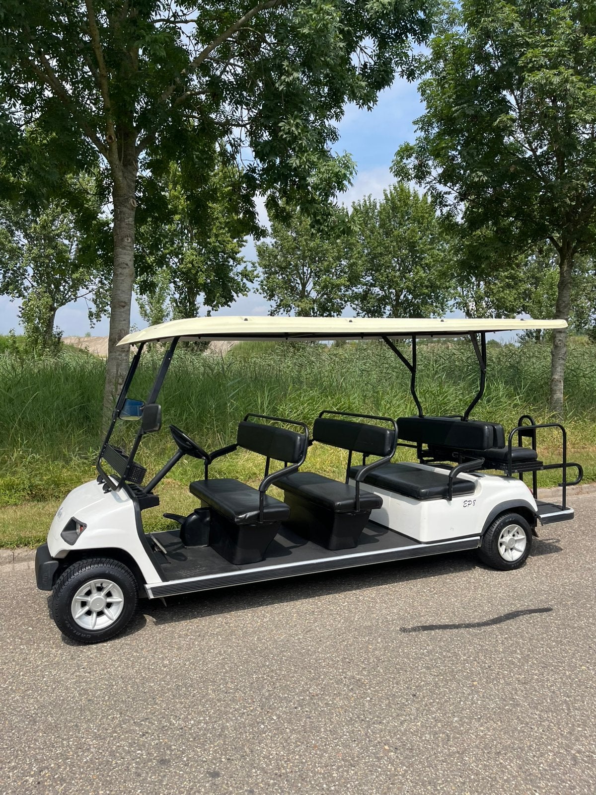 Electrische golfkar 8 persoons in perfecte conditie, Enlèvement ou Envoi, Comme neuf, Voiturette de golf