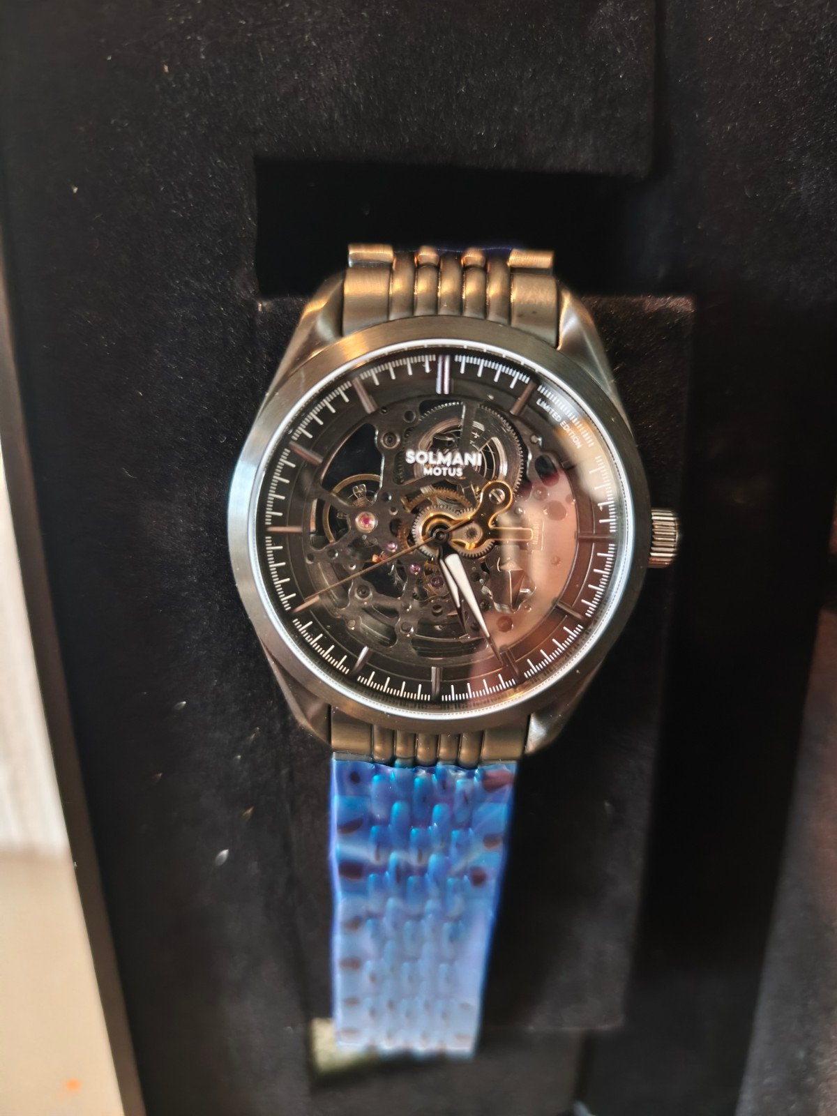 montre Solmani Motus squelette automatique édition limitée, Enlèvement ou Envoi, Acier, Acier