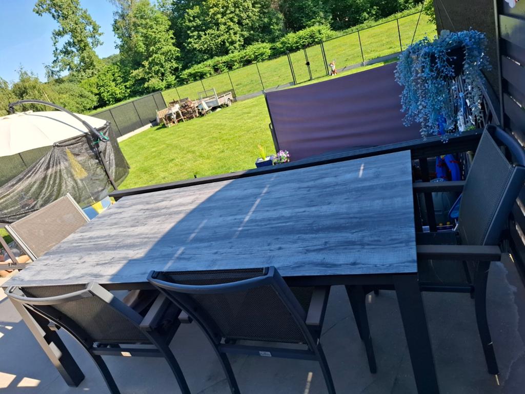 Tafel met 4 stoelen antraciet, Enlèvement