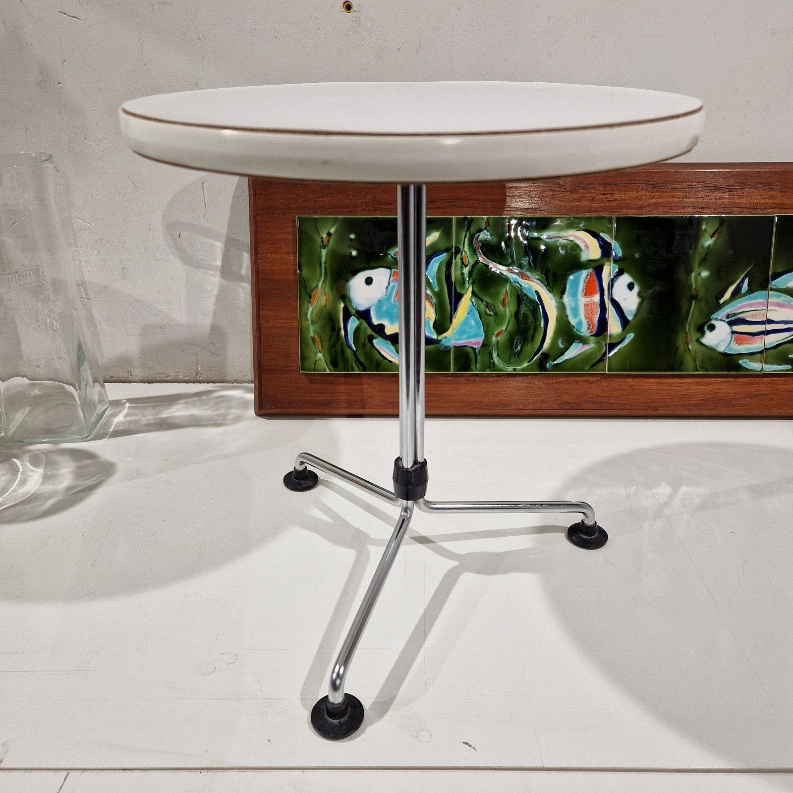 rond bijzettafel  Brabantia Home Steel ,  jaren  70, Enlèvement ou Envoi