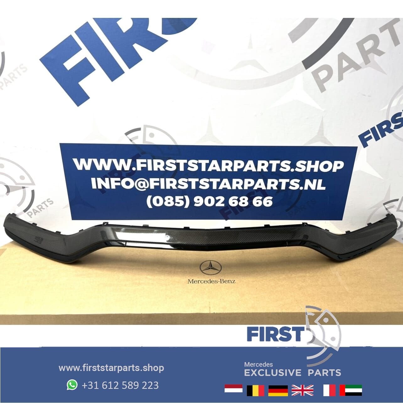 A2058851874 W205 C63 AMG CARBON SPOILER BUMPER LIP C KLASSE, Utilisé, -, Avant, -
