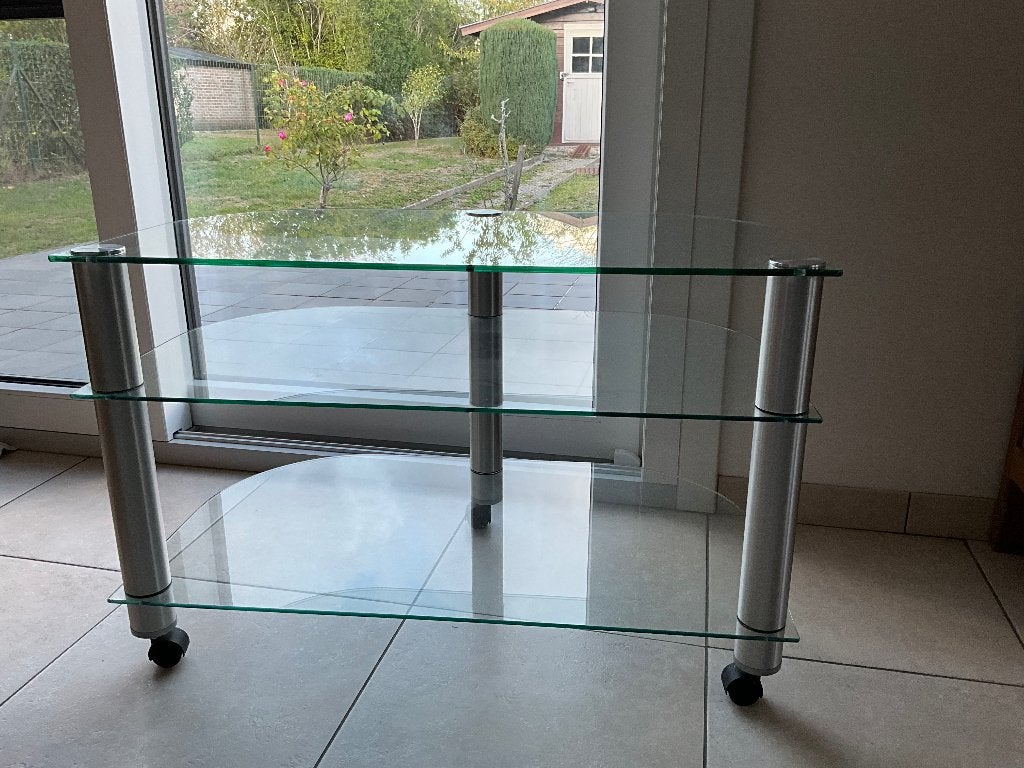 Meuble TV, 50 – 75, 50 à 100 cm, Comme neuf, Verre