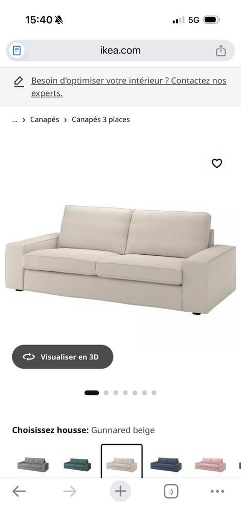 3 zitsbank kvik ikea, Huis en Inrichting, Zetels | Zetels, Ophalen