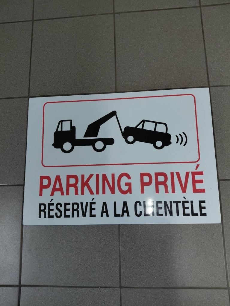 panneau parking privé, Ophalen, Nieuw, Reclamebord