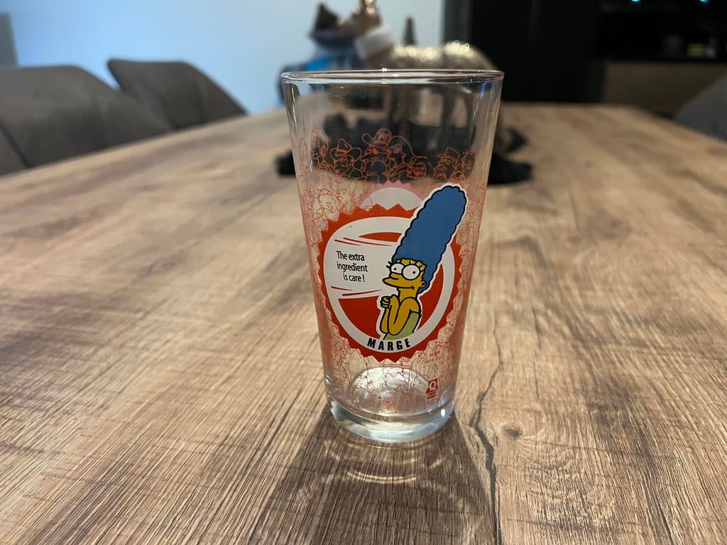 Glas The Simpsons Marge The Movie, Verzamelen, Glas en Drinkglazen, Ophalen, Zo goed als nieuw, Waterglas