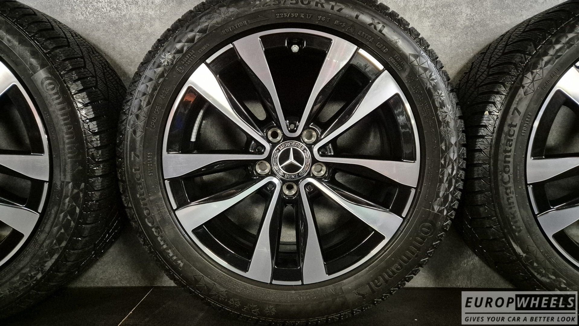 17 inch Mercedes velgen C klasse W206 S206 Bicolor Winter, Auto-onderdelen, Banden en Velgen, Gebruikt, -, -, Banden en Velgen