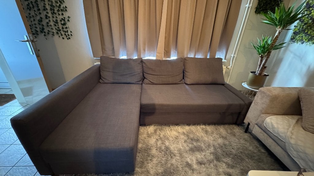 Canapé d'angle gris spacieux avec chaise longue — Arendonk, Trois personnes, 150 cm ou plus, 200 à 250 cm, Enlèvement