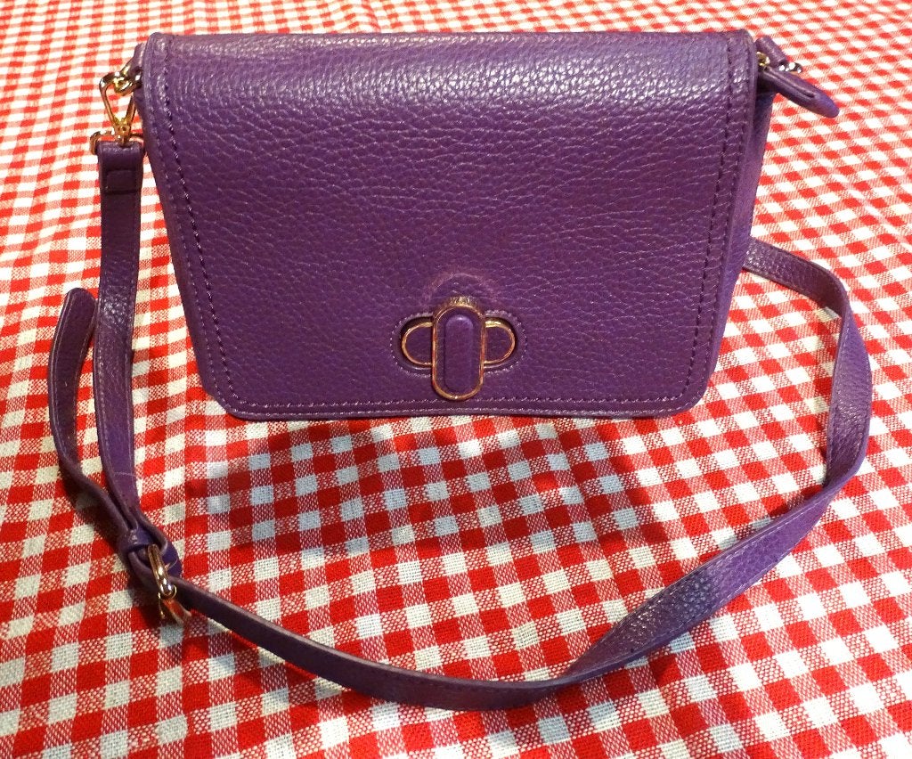 sac à mains  en cuir synthétique mauve, Enlèvement, Comme neuf, Violet, Sac à main