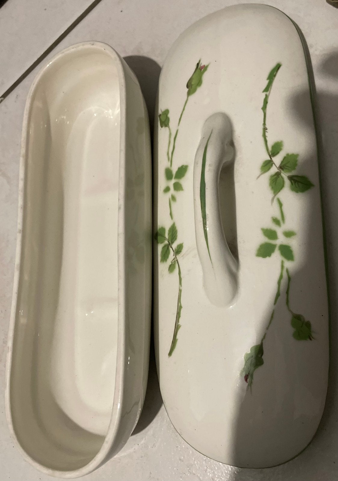 Bol à asperges ancien en deux pièces Nimy, Enlèvement ou Envoi