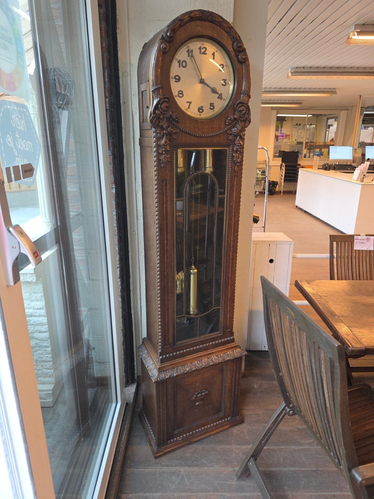 Art deco Whittington staande klok 12 hamers, Antiek en Kunst, Ophalen