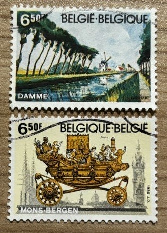 BELGIE - 1976-77, Verzenden, Gestempeld, Frankeerzegel
