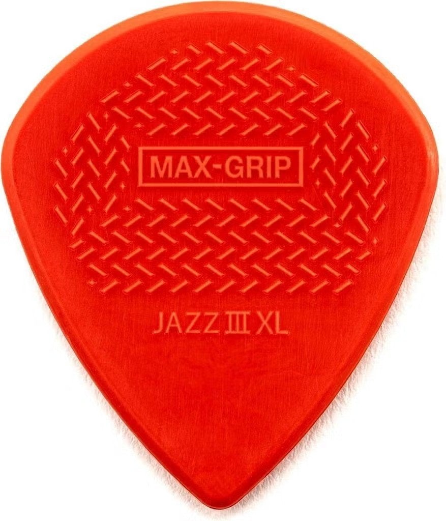 Jim Dunlop Jazz III XL Max Grip Red Nylon Plectrum 1.38 mm, Ophalen of Verzenden, Nieuw, Akoestische gitaar