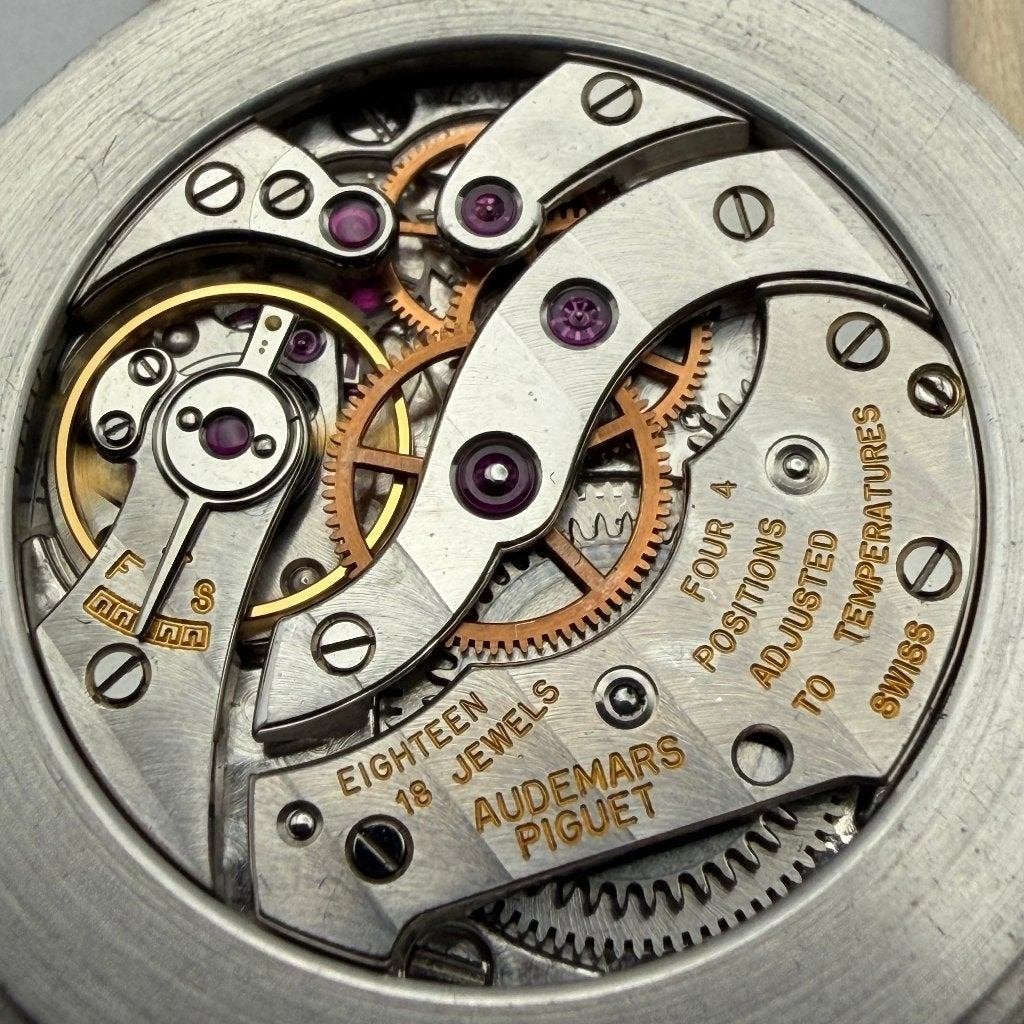 Audemars Piguet Genève Extra-Flat Calibre K2001 18jewel, Ophalen of Verzenden, Gebruikt, Staal, Polshorloge