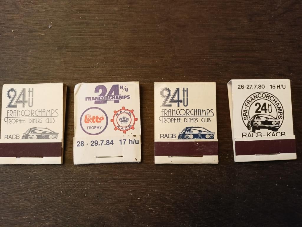 Boîtes d'allumettes vintage 24 h Francorchamps, Enlèvement ou Envoi