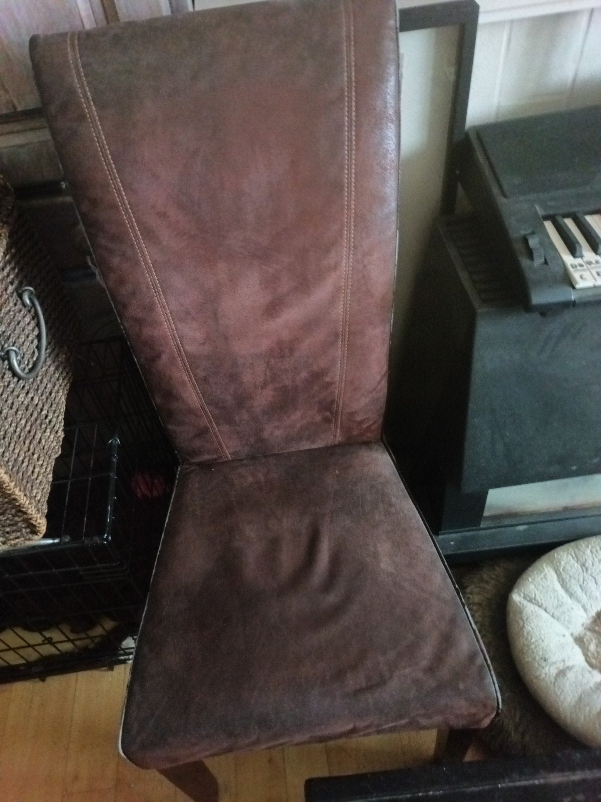 Ensemble de 4 chaises de salle à manger confortables — daim, Enlèvement, Brun, Quatre