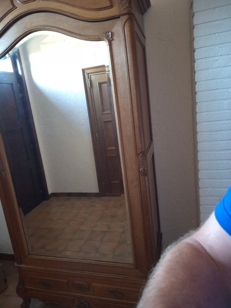 heel mooie kast met spiegel en sierelement, Huis en Inrichting, Ophalen, Gebruikt
