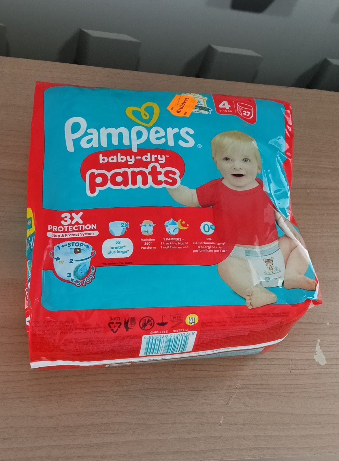 Pampers baby-dry pants, Maat 4, 27 stuks. Nieuw., Kinderen en Baby's, Ophalen of Verzenden