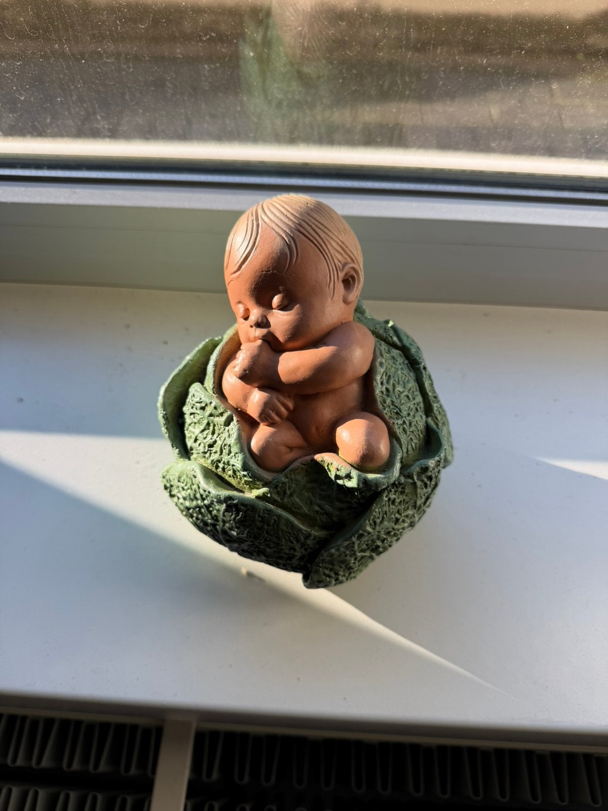 Vintage Perkeo Yourin Artiom–Baby in kool–keramieken beeldje, Enlèvement ou Envoi