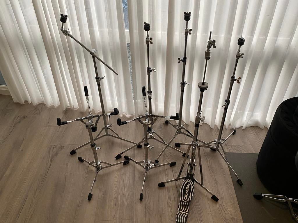Complete set flatbase hardware, Muziek en Instrumenten, Drumstellen en Slagwerk, Gebruikt, Ophalen
