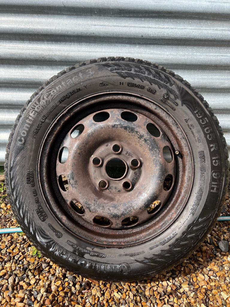 Reserve wiel 5x112 Volkswagen, Ophalen, Gebruikt, 15 inch, Banden en Velgen