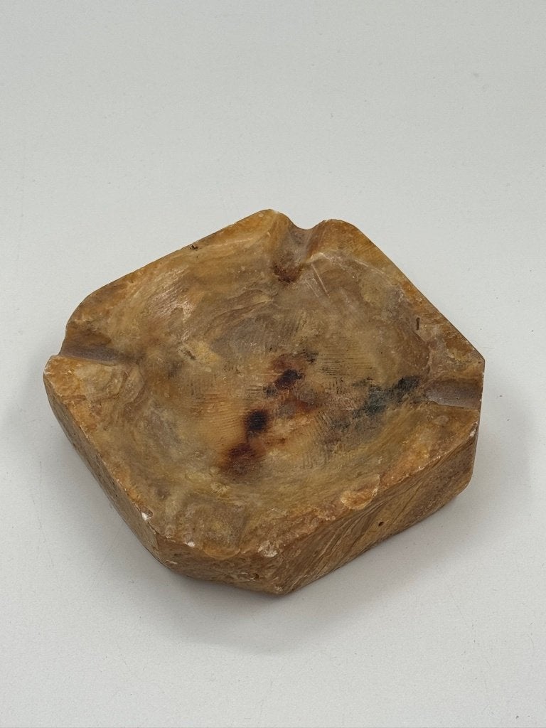 Asbak in natuursteen, amber en oker, Ophalen of Verzenden